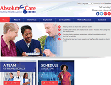 Tablet Screenshot of absolutecarestaffing.net